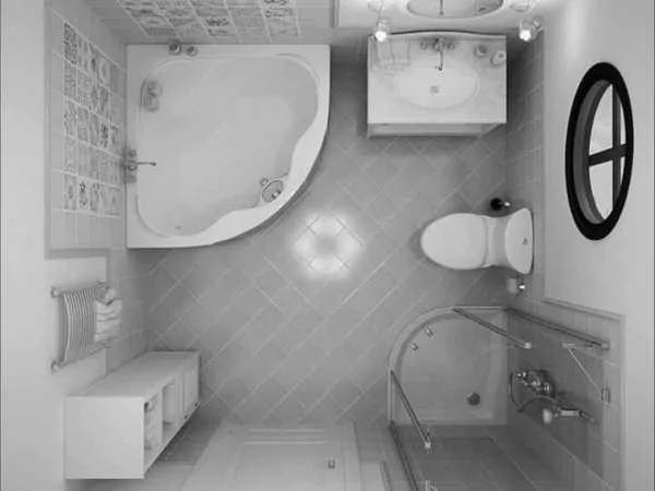kamar mandi minimalis abu abu