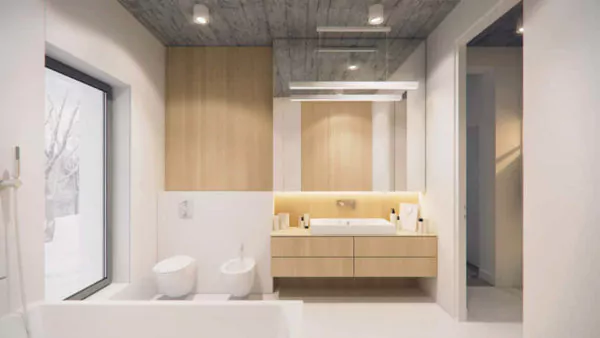 kamar mandi minimalis aesthetic
