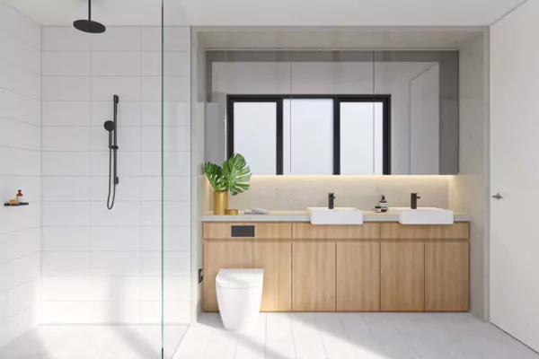 kamar mandi minimalis ala hotel
