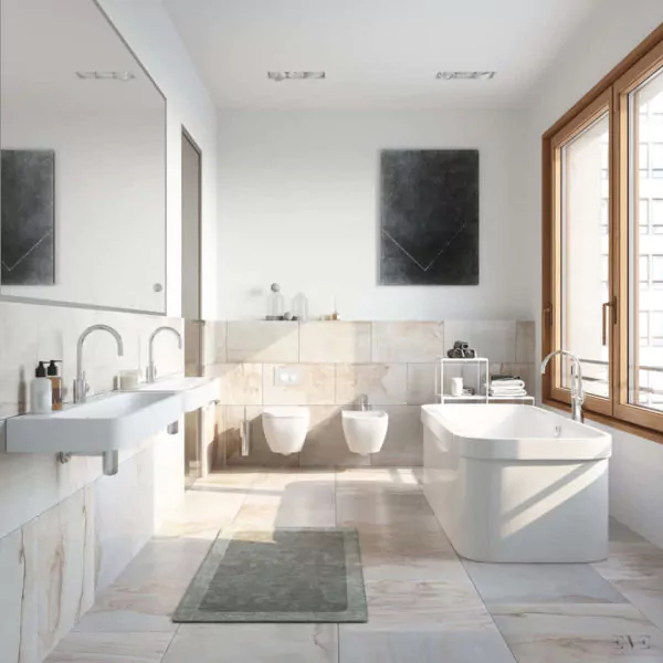 kamar mandi minimalis dengan bathub