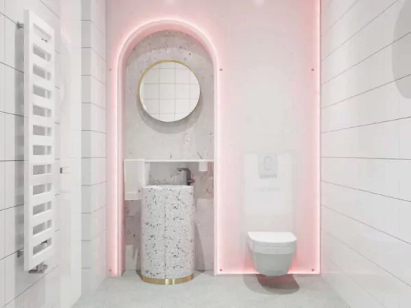 kamar mandi modern lantai granit