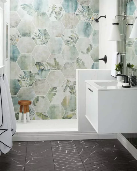 keramik dinding kamar mandi motif bunga cantik
