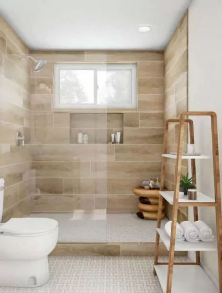 keramik kamar mandi motif kayu