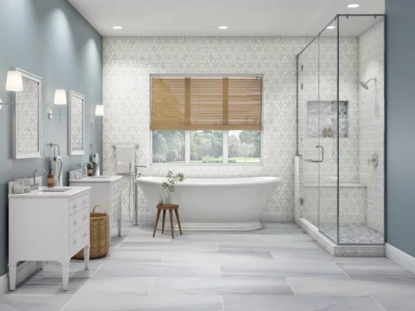 warna keramik kamar mandi yg bagus putih minimalis