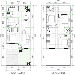 banner denah pondasi rumah ukuran 6x12 3 kamar