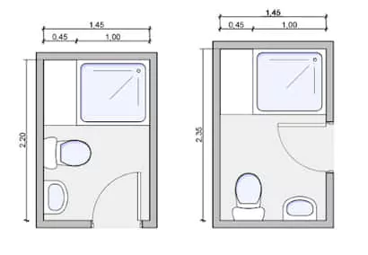 denah kamar mandi kloset duduk