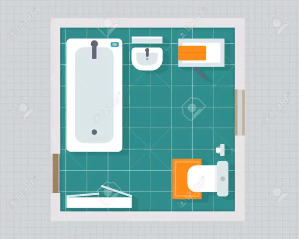 denah kamar mandi rumah modern