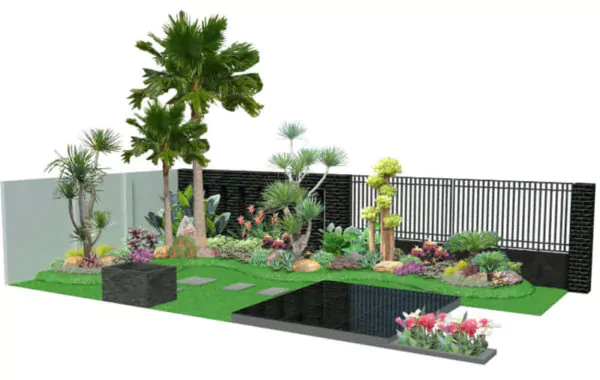 desain taman depan rumah