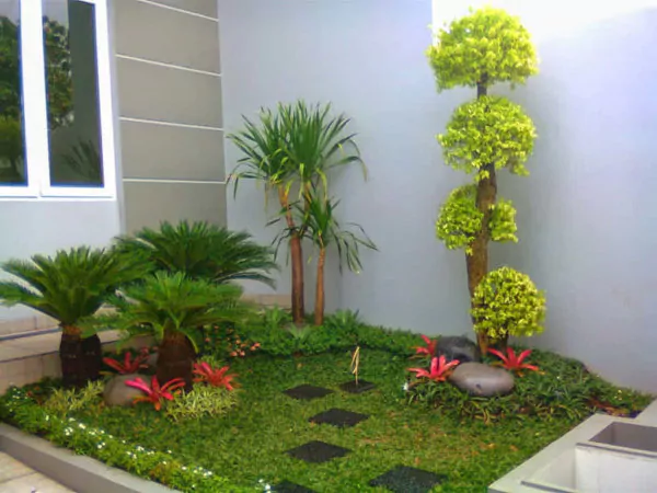 taman rumah minimalis type 36 di teras