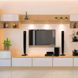 banner backdrop tv minimalis