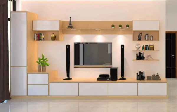 banner backdrop tv minimalis