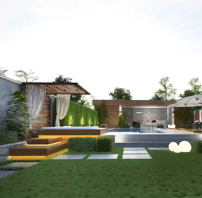 banner taman rumah mewah