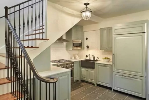 kitchen set bawah tangga letter u