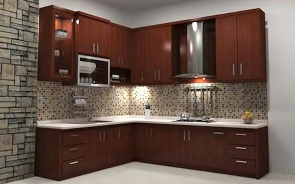 kitchen set dengan lampu