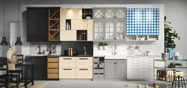 kitchen set industrialis dengan banyak partisi
