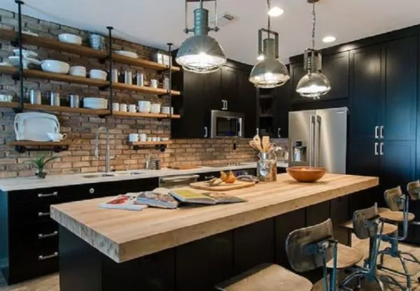 kitchen set industrialis rak gantung