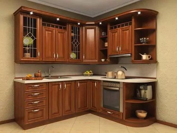 kitchen set kayu jati letter L