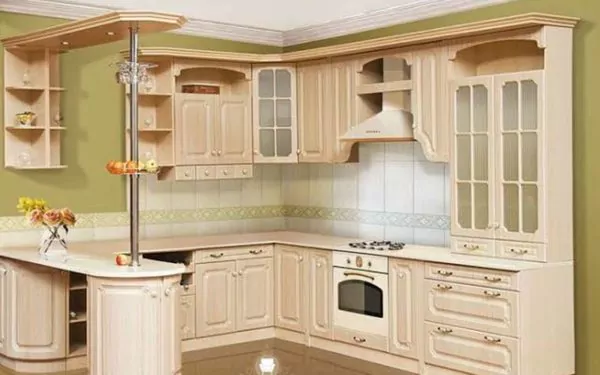 kitchen set kayu jati letter U