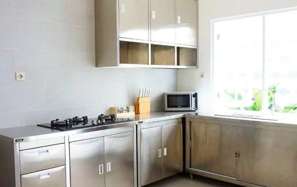 kitchen set stainless letter L