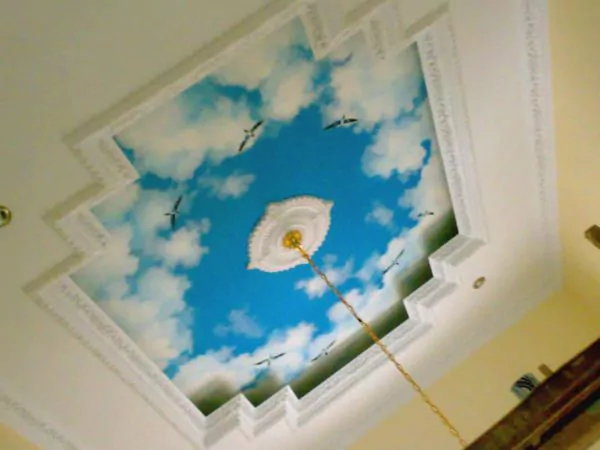 plafon pvc motif awan sederhana