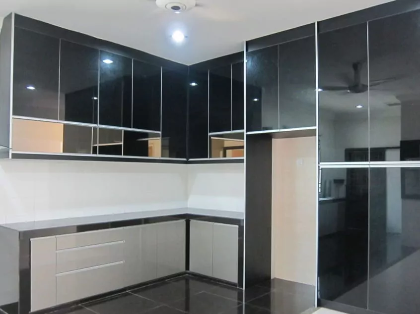 banner kitchen set kaca