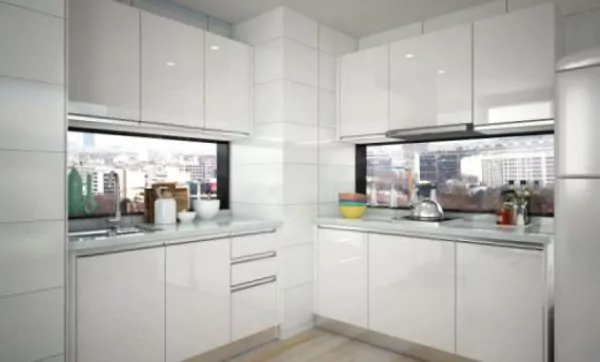 kitchen set hpl putih