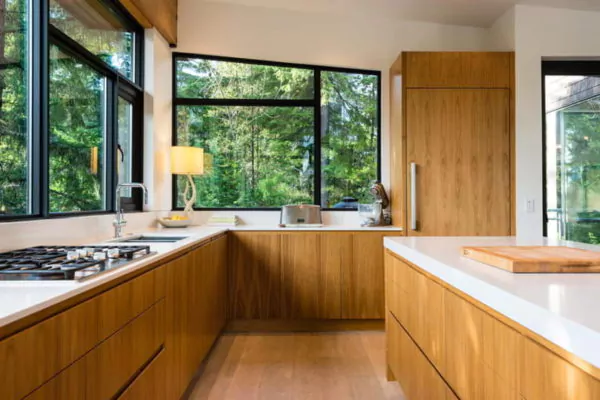 kitchen set mewah letter L