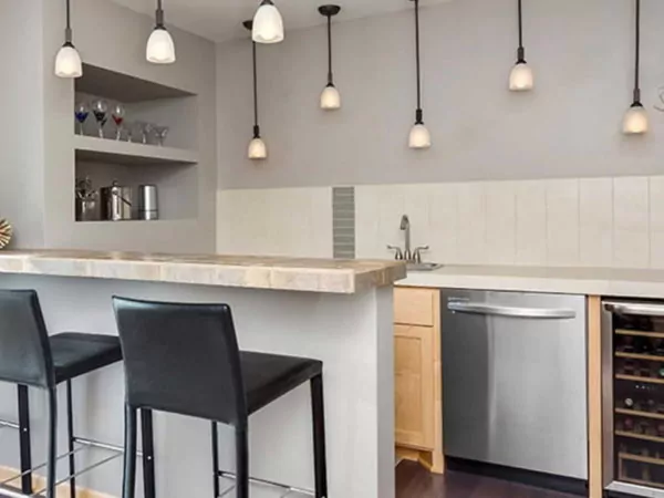 kitchen set mini bar aesthetic