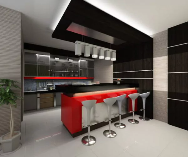 kitchen set mini bar kontemporer