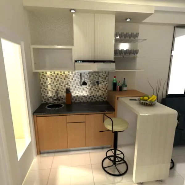 kitchen set mini bar letter L