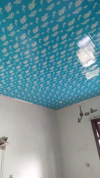 plafon pvc datar motif awan