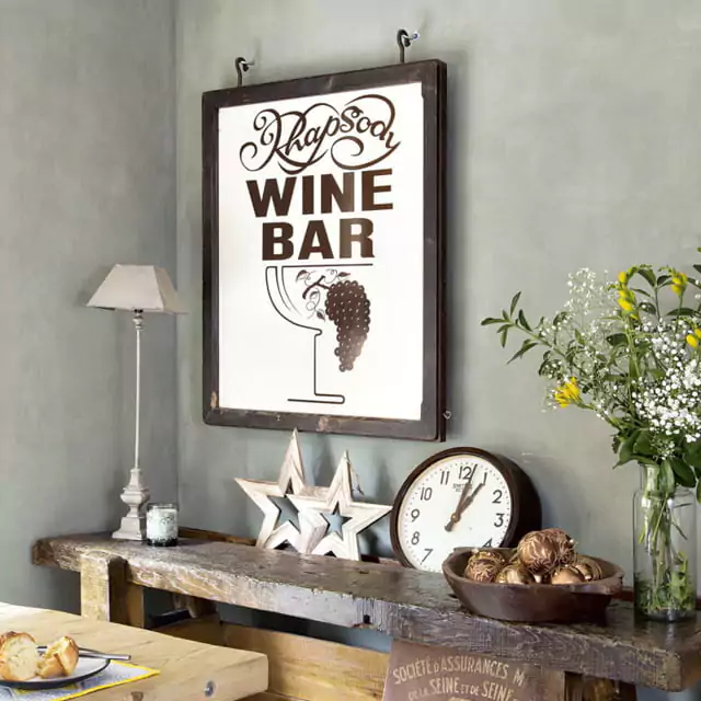 banner hiasan dinding dapur