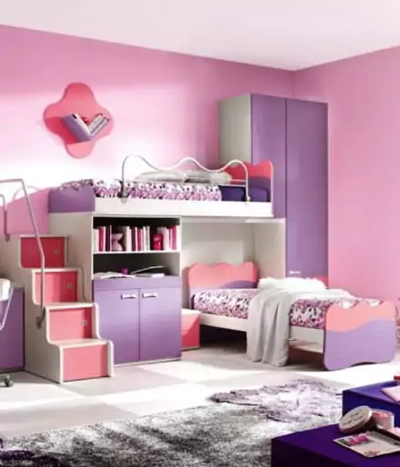 perpaduan warna cat rumah ungu dan pink