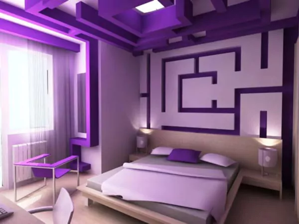 perpaduan warna cat rumah ungu dan putih