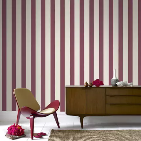 warna cat ruang tamu 2 warna garis garis