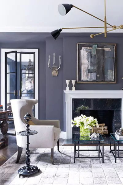 warna cat ruang tamu yang cerah - charcoal