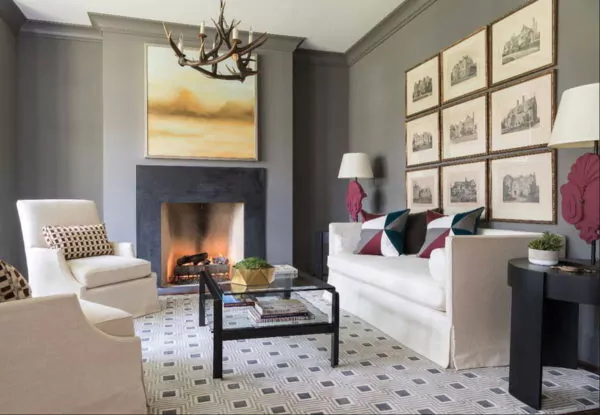 warna cat rumah abu abu - ruang tamu