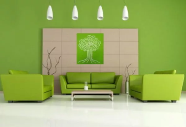 warna cat rumah hijau green tea