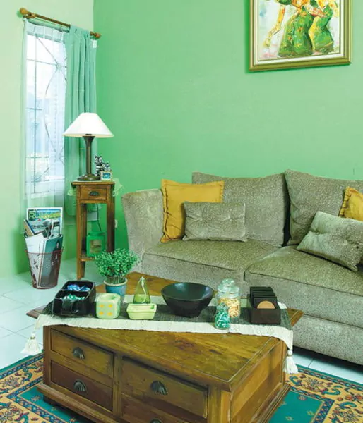 warna cat rumah hijau pastel