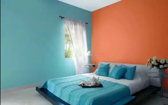 warna cat rumah bagian dalam - kombinasi dua warna