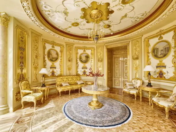 warna cat rumah bagian dalam yang cerah - gold