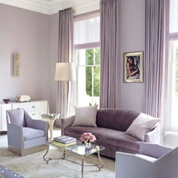 warna cat rumah bagian dalam yang cerah - lilac