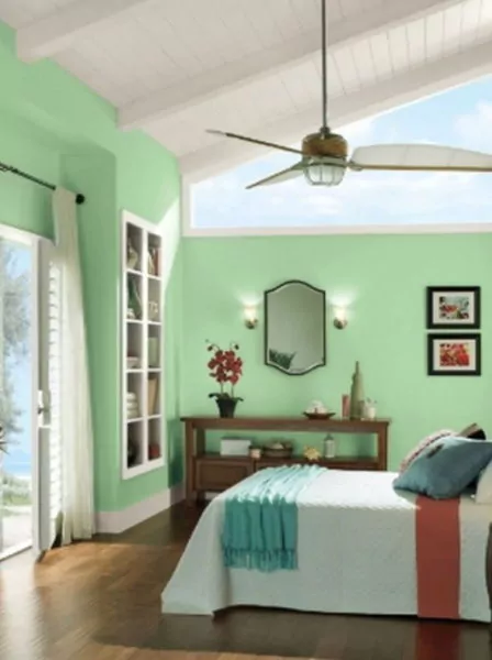 warna cat rumah bagian dalam yang cerah - mint