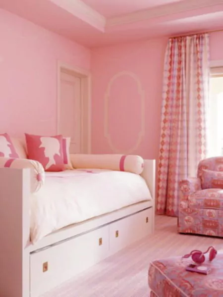 warna cat rumah bagian dalam yang cerah - pink