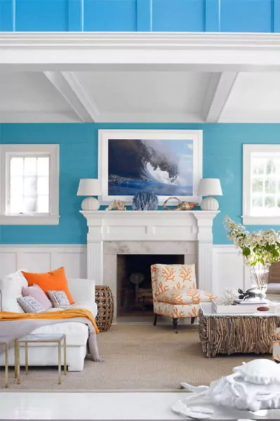 warna cat rumah bagian dalam yang cerah - sky blue