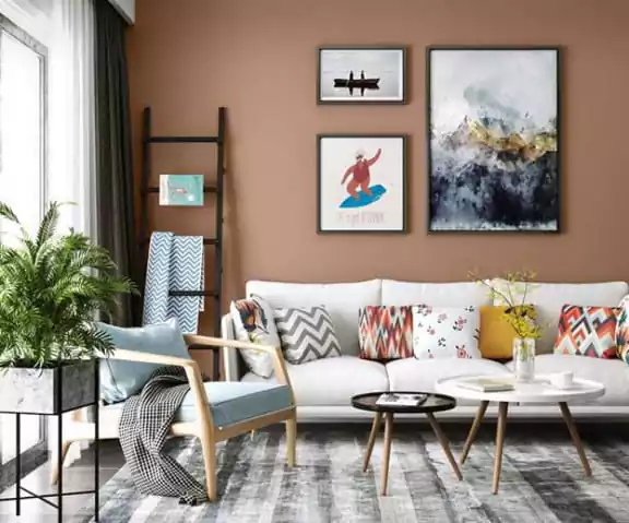warna cat rumah minimalis bagian dalam - brown sugar