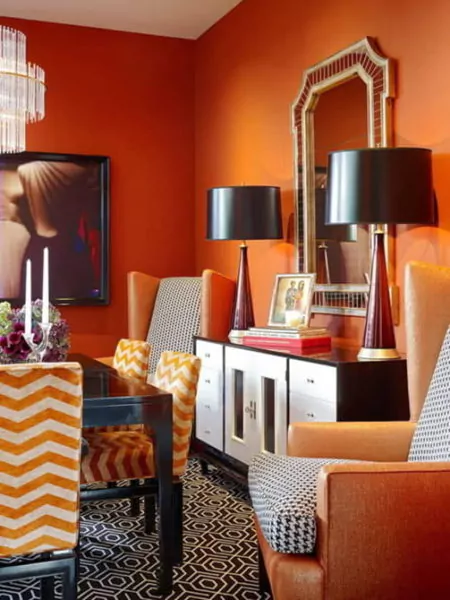 warna cat rumah yang bagus dan cerah - orange