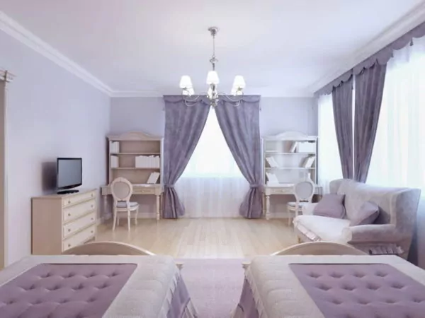 warna cat rumah yang bagus - lilac