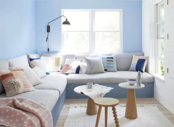 warna cat rumah yang bagus - sky blue