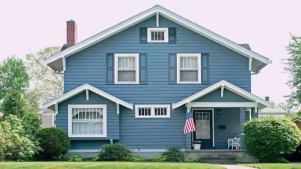 warna cat rumah yang sejuk bagian luar - blue